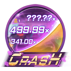 Crash multiplier game screen with cash out point
