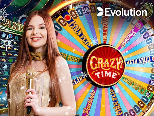 Crazy Time live game show wheel by Evolution